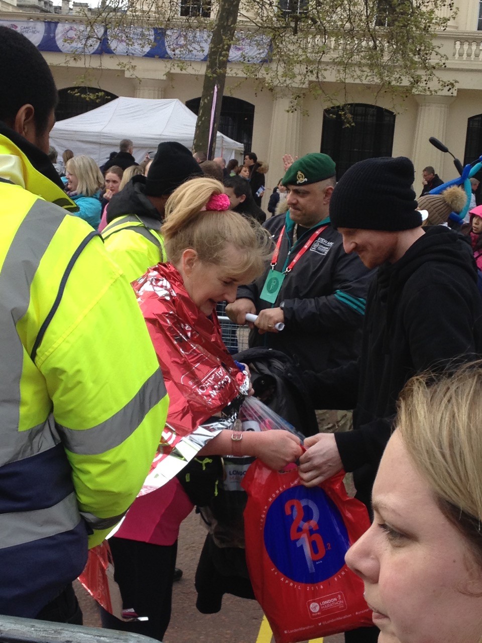 Jill at finish of Marathon